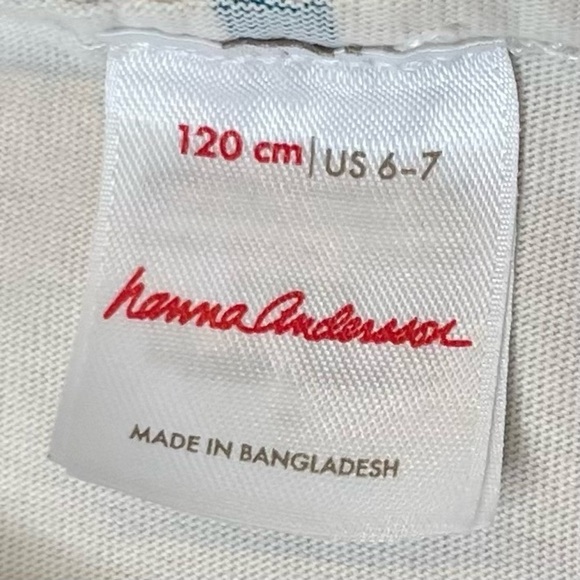 Bc: HANNA ANDERSSON RUFFLE NECK SWING CREAM DRESS ECRU BUTTERFLIES Sz 6-7_120cm - Picture 3 of 9